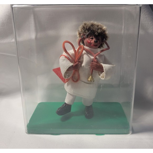 Vintage Original Peter-Figuren Doctor Hedgehog Figure With Case & Tag Rare HTF - Picture 1 of 7